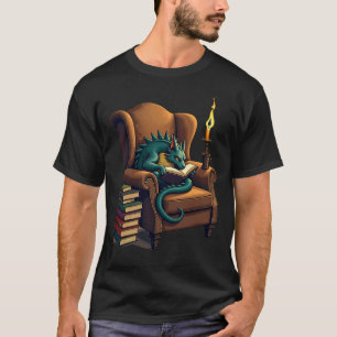 Camiseta Canto de Leitura da Dark Academia Booktok Ilustraç