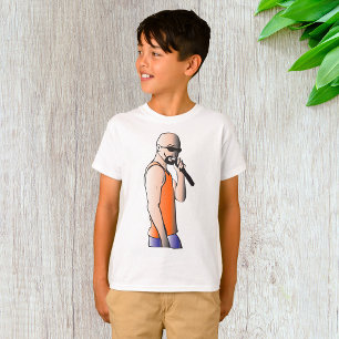 Camiseta Cantor de Cara Sálida Hip Hop legal com Microfone