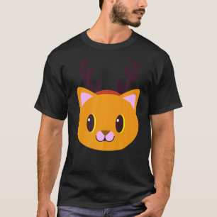 Camiseta Cantor de Gata de Natal Antlers Bonitos Proprietár