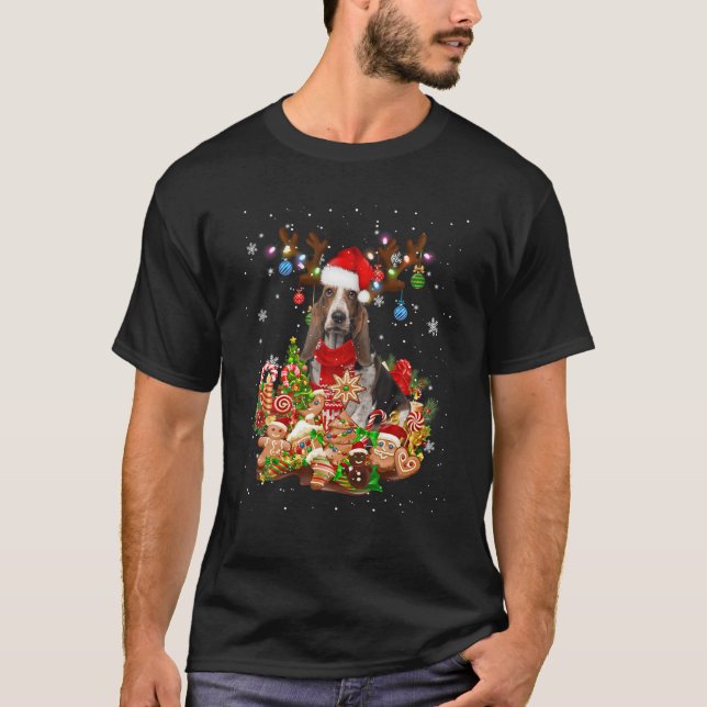 Camiseta Cantor de Iluminação de Natal De Engrenado De Baix (Frente)