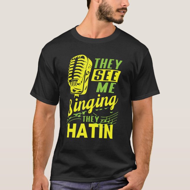 Camiseta Cantor de Karaoke Musical Broadway (Frente)