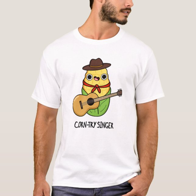 Camiseta Cantor de Milho Funny Corn Pun (Frente)