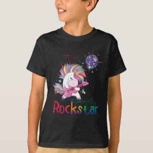 Camiseta Cantor de Música de Rockin', estrela do Unicorn R