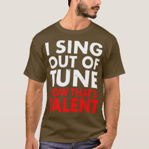 Camiseta Cantor de Música Engraçado Frustrado Músico Karaok