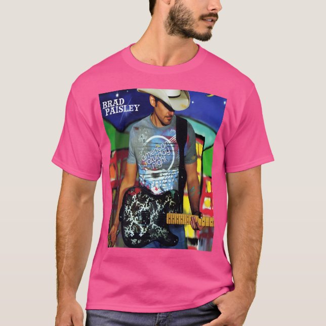 Camiseta Cantor de Música Paisley Country American Sábado N (Frente)