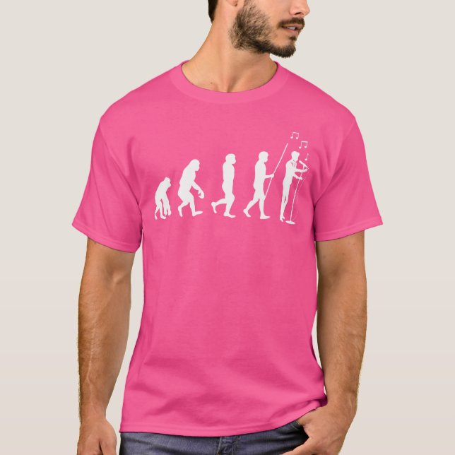 Camiseta Cantor de Ópera Cantora Evolution Músico Cantando  (Frente)