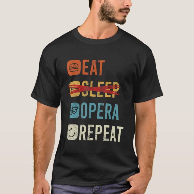 Camiseta Cantor de Ópera de Repetição do Sono (Frente)