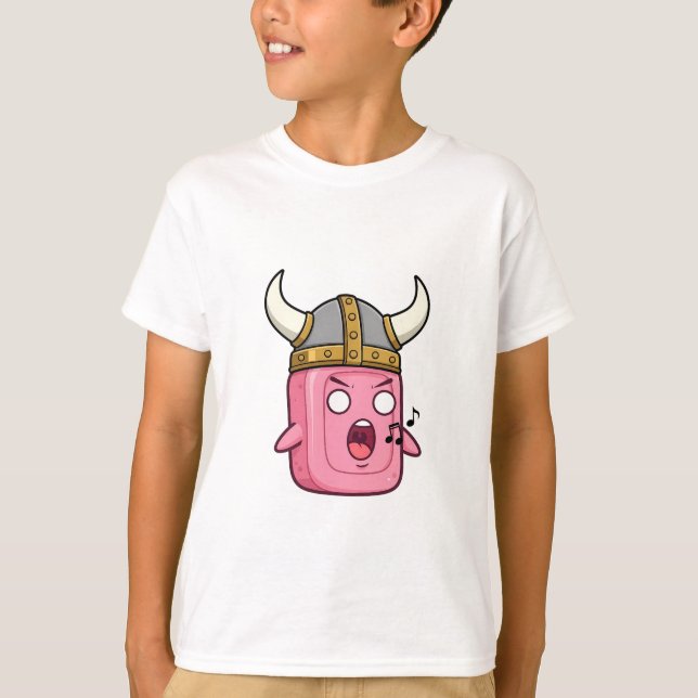 Camiseta Cantor de Ópera Viking Sabonete Infantil (Frente)
