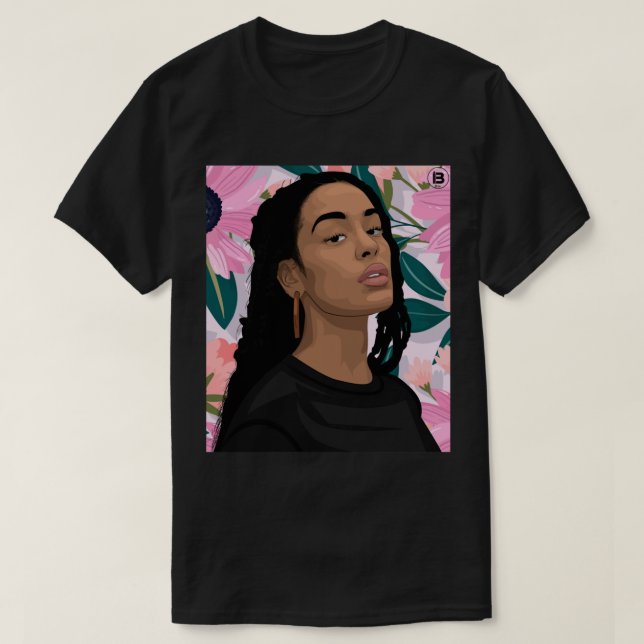 Camiseta Cantor Honesto R&B Portrai, Estilo 80 (Frente do Design)