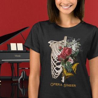 Camiseta Cantor Personalizável De T-Shirt Blooming Bones