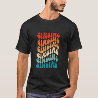 Camiseta Cantor Retro Groovy Retro 70s Hippie Boho