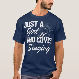 Camiseta Cantora Apenas uma garota que adora cantar