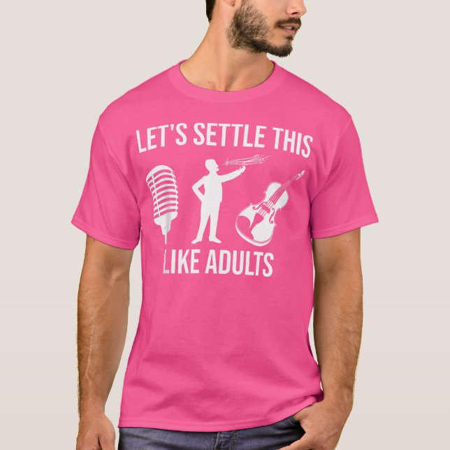 Camiseta Cantora De Ópera Engraçada Deixa-Lo Resolver Como  (Frente)