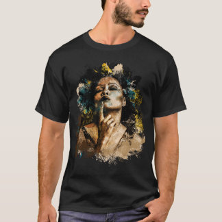 Camiseta Cantora do sexo feminino
