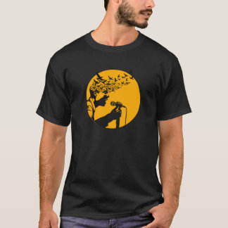 Camiseta Cantora Silhouette com Aves