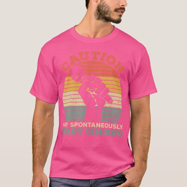 Camiseta Cantores Cantando Cuidado Podem Começar A Cantar Ó (Frente)