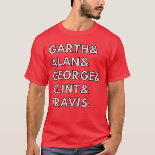 Camiseta Cantores Country Masculinos dos Anos 90 Garth Clin