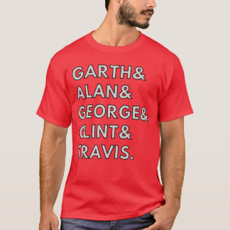 Camiseta Cantores Country Masculinos dos Anos 90 Garth Clin