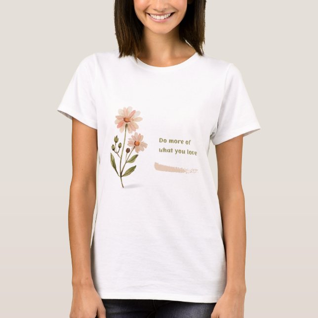 Camiseta Canvas de Aquarela Flor (Frente)