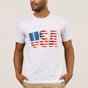 Camiseta Canvas T-Shirt-USA - Bandeira T-Shirt