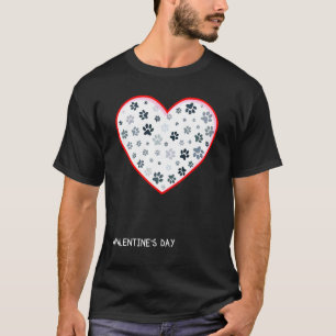 Camiseta Canw Print Heartbeat Love Dogs