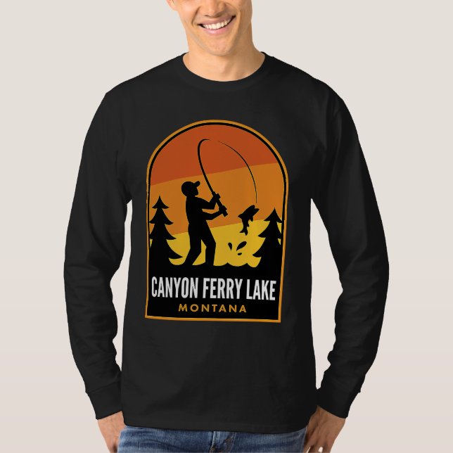 Camiseta Canyon Ferry Lake Montana Fishing (Frente)