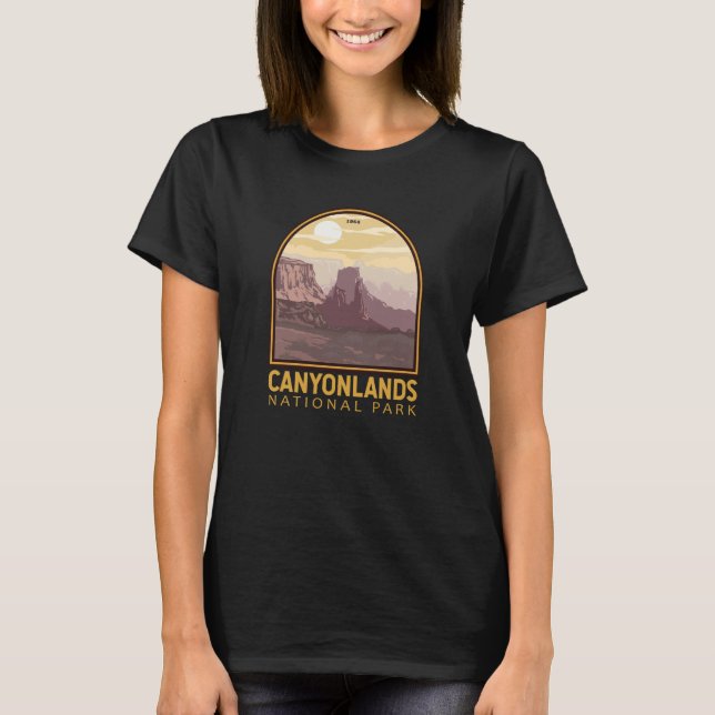 Camiseta Canyonlands National Park Vintage Emblem (Frente)