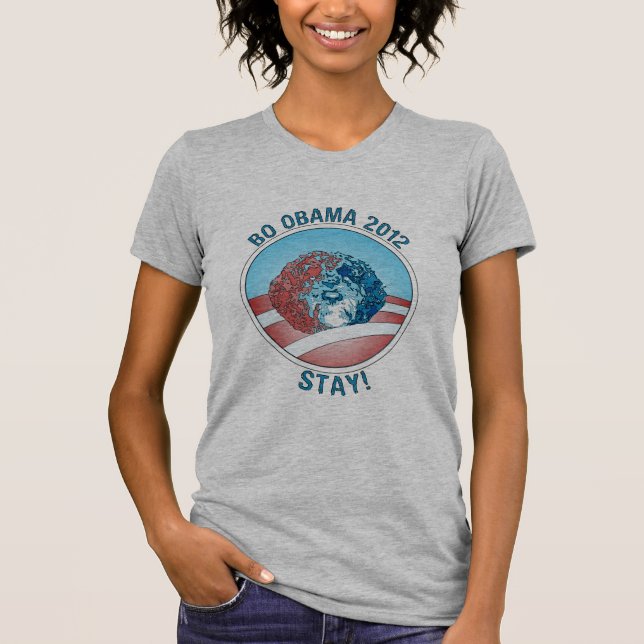 Camiseta Cão 2012 de Pro-BO Obama (Frente)