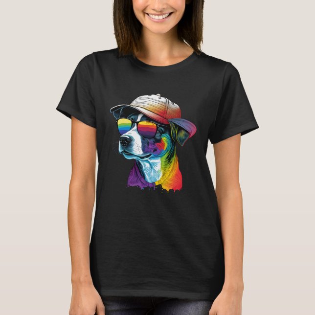 Camiseta Cão-Abstrato Cão-Cana-Cana-de-Pestana 26 (Frente)