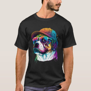 Camiseta Cão-Abstrato Cão-Cana-Cana-de-Pestana 28