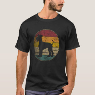 Camiseta Cão Airedale Terrier - Silhueta Retro Desgastada V