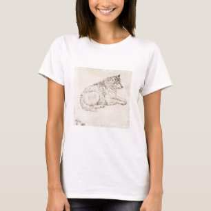 Camiseta Cão ártico, enfrentando certo (lápis no papel)