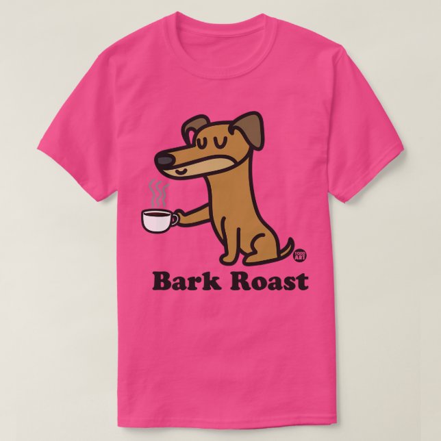 Camiseta cão assado latido (Frente do Design)