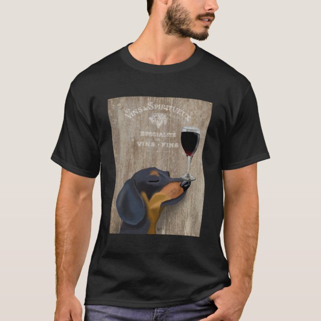 Camiseta Cão Au Vin Dachshund (Frente)