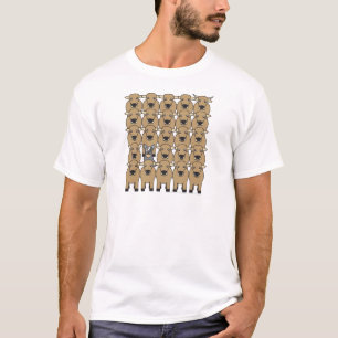 Camiseta Cão australiano do gado no rebanho