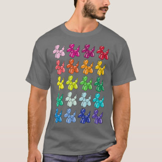 Camiseta Cão-Balão Colorido