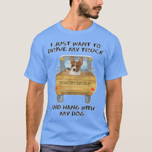 Camiseta Cão Basenji Condutor de Caminhões