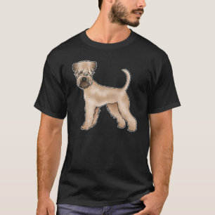 Camiseta Cão Bege Marrom Bonito Soft-Coated Wheaten Terrier