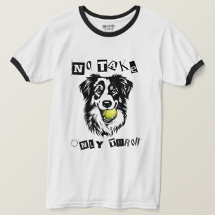 Camiseta Cão Berger Com Bola de Ténis – Arte Minimalista de