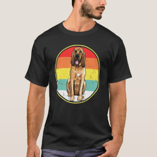 Camiseta Cão Bloodhound Vintage Retro Pôr do Sol