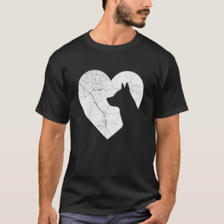 Camiseta Cão Boiadeiro Australiano Coração Engraçado Dia do