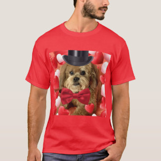 Camiseta Cão Bonito com Corações
