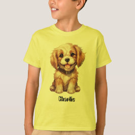 Camiseta Cão bonito com nome editável