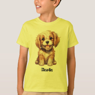Camiseta Cão bonito com nome editável