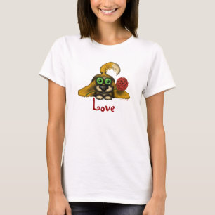 Camiseta Cão bonito do amor com o t-shirt da arte dos