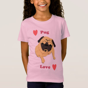 Camiseta Cão bonito do amor do Pug