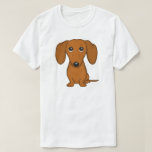 Camiseta Cão bonito dos desenhos animados do cão | Doxie do<br><div class="desc">Camiseta de cão bonito dos desenhos animados do Dachshund. Um grande presente para amantes do cão do wiener.</div>