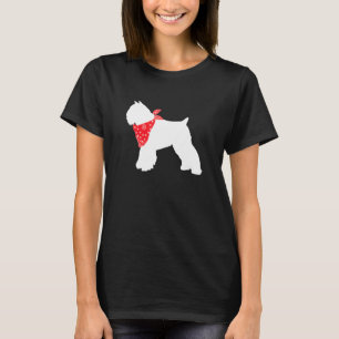 Camiseta Cão Bouvier Des Flandres Vestindo Red Bandana