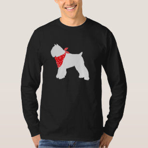 Camiseta Cão Bouvier Des Flandres Vestindo Red Bandana