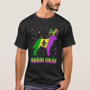 Camiseta Cão Bovino Australiano Carnaval Mardi Gras Bufa
